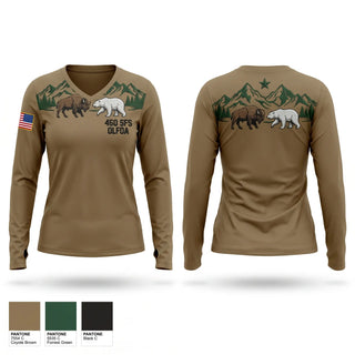 Womens Long Sleeve Vneck Shirt, 460 SFS OL-FOA, Air Force, Teamtime, Team time, sublimation, custom sports apparel, team uniforms, spirit wear, spiritwear, sports uniforms, custom shirts, team store, custom team store, fundraiser sports, apparel fundraiser