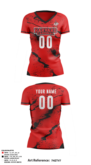 Womens Short Sleeve Vneck Shirt, Harvard Cardinals Volleyball, Women's Volleyball, Teamtime, Team time, sublimation, custom sports apparel, team uniforms, spirit wear, spiritwear, sports uniforms, custom shirts, team store, custom team store, fundraiser sports, apparel fundraiser