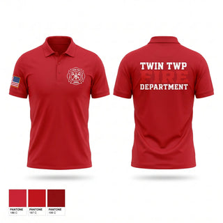 Short Sleeve Performance Polo, Twin Township, Fire Department, Teamtime, Team time, sublimation, custom sports apparel, team uniforms, spirit wear, spiritwear, sports uniforms, custom shirts, team store, custom team store, fundraiser sports, apparel fundraiser