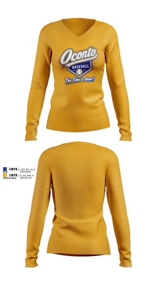 Womens Long Sleeve Vneck Shirt, Chequamegon Baseball, Baseball, Teamtime, Team time, sublimation, custom sports apparel, team uniforms, spirit wear, spiritwear, sports uniforms, custom shirts, team store, custom team store, fundraiser sports, apparel fundraiser