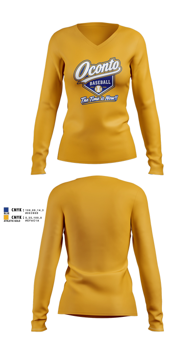 Oconto Women's Long Sleeve V-neck Shirt - 9