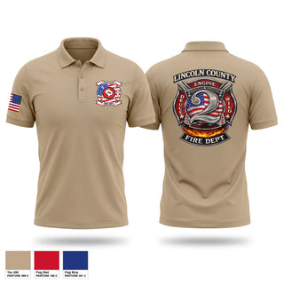 Short Sleeve Performance Polo, Lincoln County fire department station 2, Fire Department, Teamtime, Team time, sublimation, custom sports apparel, team uniforms, spirit wear, spiritwear, sports uniforms, custom shirts, team store, custom team store, fundraiser sports, apparel fundraiser
