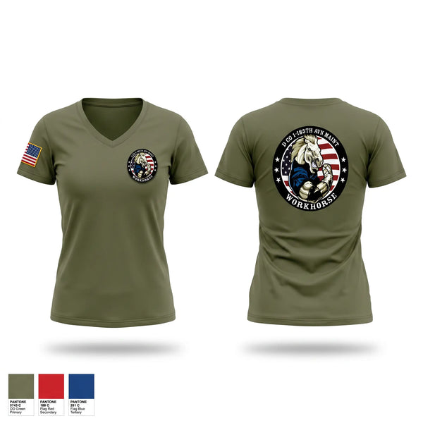 Womens Short Sleeve Vneck Shirt, D Co. 1-185th, Army, Teamtime, Team time, sublimation, custom sports apparel, team uniforms, spirit wear, spiritwear, sports uniforms, custom shirts, team store, custom team store, fundraiser sports, apparel fundraiser