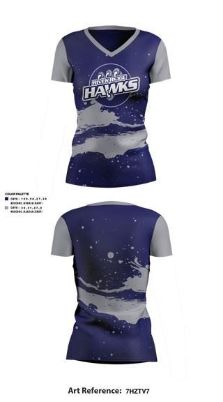 Womens Short Sleeve Vneck Shirt, Hawks, , Teamtime, Team time, sublimation, custom sports apparel, team uniforms, spirit wear, spiritwear, sports uniforms, custom shirts, team store, custom team store, fundraiser sports, apparel fundraiser