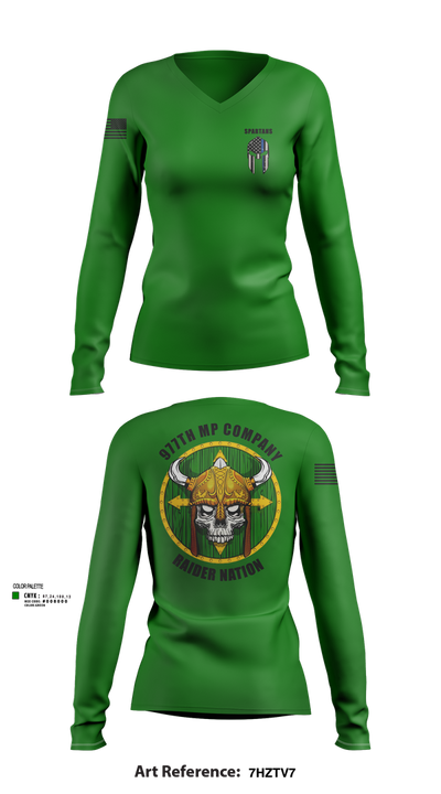 Spartans 78365959 Women's Long Sleeve V-neck Shirt - 103