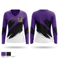 Arkansas Baptist College Buffaloes Baseball Women's Long Sleeve V-neck Shirt - 1
