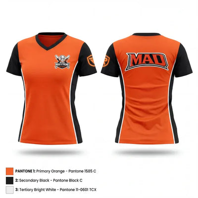 MAD Xtreme 53629600 Women's Short Sleeve V-neck Shirt - 1