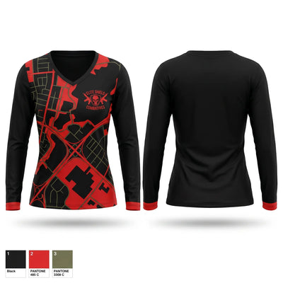 Elite Shield Combatives Women's Long Sleeve V-neck Shirt - 1