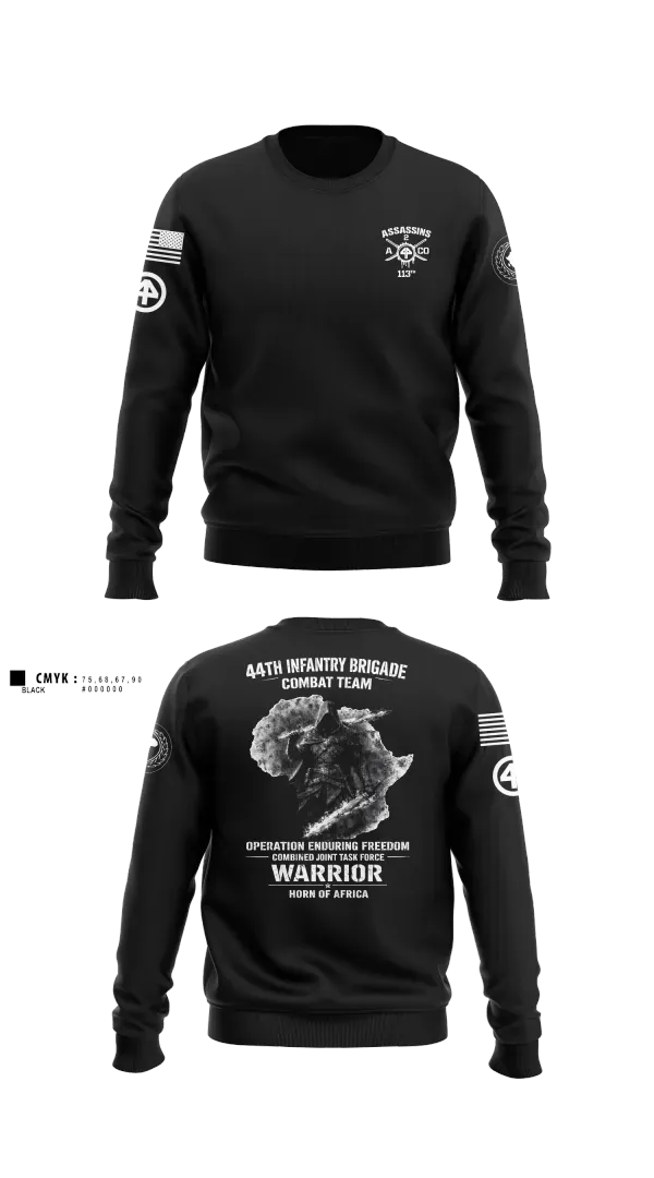 Crew Neck Sweatshirt, 44th IBCT, Army, Teamtime, Team time, sublimation, custom sports apparel, team uniforms, spirit wear, spiritwear, sports uniforms, custom shirts, team store, custom team store, fundraiser sports, apparel fundraiser