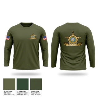 Long Sleeve Performance Shirt, Elkhart county sheriff office explorer program, Police, Teamtime, Team time, sublimation, custom sports apparel, team uniforms, spirit wear, spiritwear, sports uniforms, custom shirts, team store, custom team store, fundraiser sports, apparel fundraiser