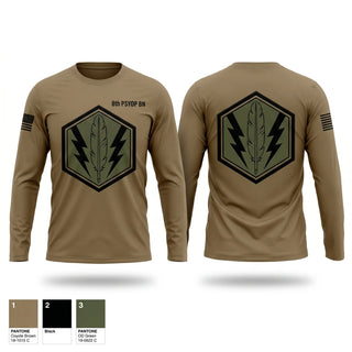 Long Sleeve Performance Shirt, 8th PSYOP BN, Army, Teamtime, Team time, sublimation, custom sports apparel, team uniforms, spirit wear, spiritwear, sports uniforms, custom shirts, team store, custom team store, fundraiser sports, apparel fundraiser