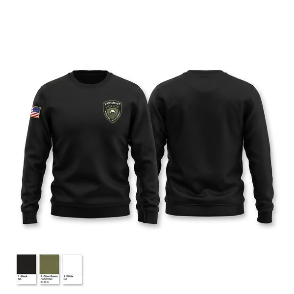 Crew Neck Sweatshirt, Fairmont Police Department, Police, Teamtime, Team time, sublimation, custom sports apparel, team uniforms, spirit wear, spiritwear, sports uniforms, custom shirts, team store, custom team store, fundraiser sports, apparel fundraiser