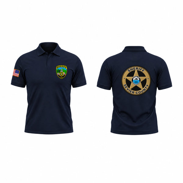 Short Sleeve Performance Polo, Sevier County, Police, Teamtime, Team time, sublimation, custom sports apparel, team uniforms, spirit wear, spiritwear, sports uniforms, custom shirts, team store, custom team store, fundraiser sports, apparel fundraiser