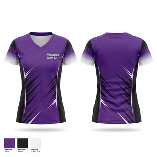 Womens Short Sleeve Vneck Shirt, Hernando Haze 12U, Softball, Teamtime, Team time, sublimation, custom sports apparel, team uniforms, spirit wear, spiritwear, sports uniforms, custom shirts, team store, custom team store, fundraiser sports, apparel fundraiser