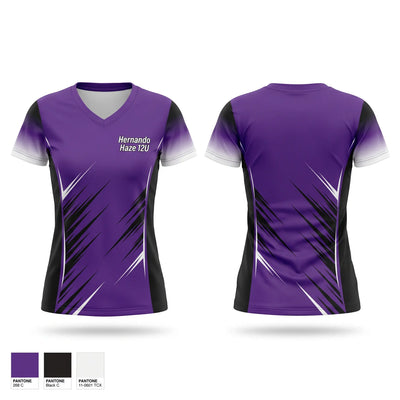 Hernando Haze 12U Women's Short Sleeve V-neck Shirt - 1