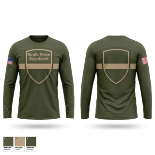 Long Sleeve Performance Shirt, Orrville Police Department, Police, Teamtime, Team time, sublimation, custom sports apparel, team uniforms, spirit wear, spiritwear, sports uniforms, custom shirts, team store, custom team store, fundraiser sports, apparel fundraiser