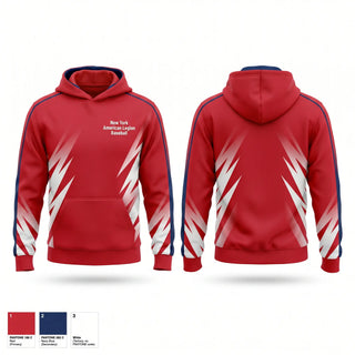Hoodie, New York American Legion Baseball, Baseball, Teamtime, Team time, sublimation, custom sports apparel, team uniforms, spirit wear, spiritwear, sports uniforms, custom shirts, team store, custom team store, fundraiser sports, apparel fundraiser