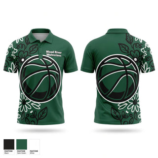 Short Sleeve Performance Polo, Wood River Wolverines, Women's Basketball, Teamtime, Team time, sublimation, custom sports apparel, team uniforms, spirit wear, spiritwear, sports uniforms, custom shirts, team store, custom team store, fundraiser sports, apparel fundraiser