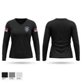 Massachusetts Port Authority Police Women's Long Sleeve V-neck Shirt - 1