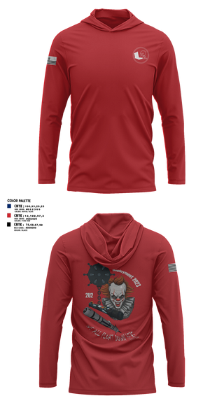 Long Sleeve Performance Shirt with hood, 2U2, Navy, Teamtime, Team time, sublimation, custom sports apparel, team uniforms, spirit wear, spiritwear, sports uniforms, custom shirts, team store, custom team store, fundraiser sports, apparel fundraiser