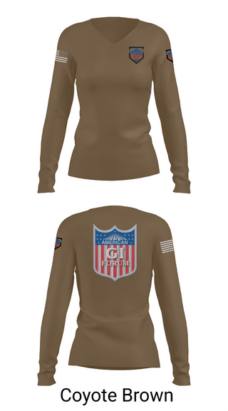 Womens Long Sleeve Vneck Shirt, Agif board, Army, Teamtime, Team time, sublimation, custom sports apparel, team uniforms, spirit wear, spiritwear, sports uniforms, custom shirts, team store, custom team store, fundraiser sports, apparel fundraiser