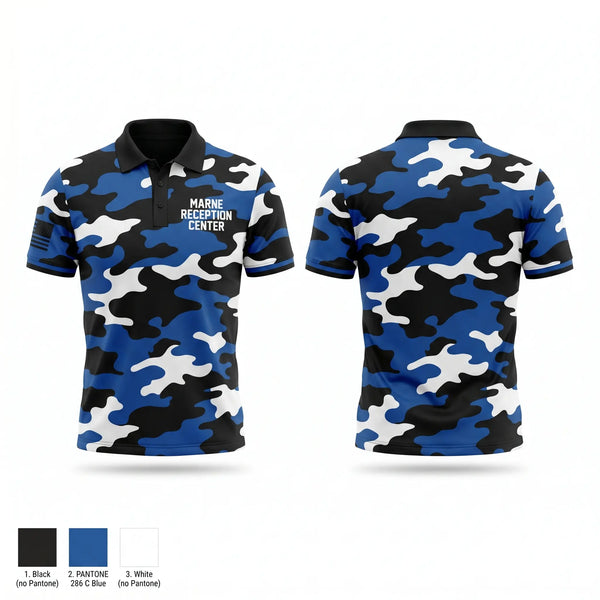 Short Sleeve Performance Polo, Marne Reception Center, Army, Teamtime, Team time, sublimation, custom sports apparel, team uniforms, spirit wear, spiritwear, sports uniforms, custom shirts, team store, custom team store, fundraiser sports, apparel fundraiser