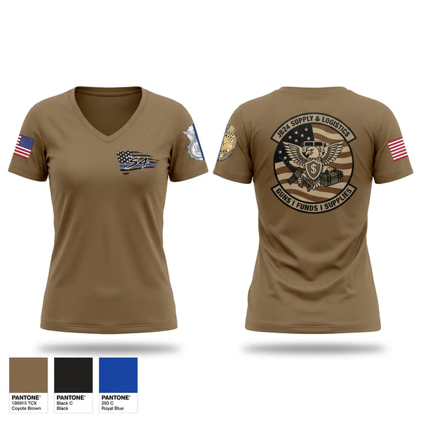 Womens Short Sleeve Vneck Shirt, JB24, Air Force, Teamtime, Team time, sublimation, custom sports apparel, team uniforms, spirit wear, spiritwear, sports uniforms, custom shirts, team store, custom team store, fundraiser sports, apparel fundraiser