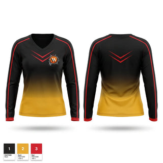 Womens Long Sleeve Vneck Shirt, WW Athletics Lab, Men's Basketball, Teamtime, Team time, sublimation, custom sports apparel, team uniforms, spirit wear, spiritwear, sports uniforms, custom shirts, team store, custom team store, fundraiser sports, apparel fundraiser