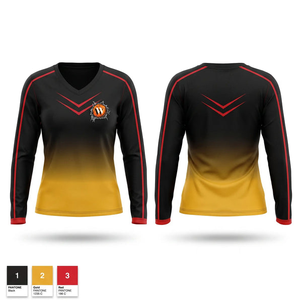 Womens Long Sleeve Vneck Shirt, WW Athletics Lab, Men's Basketball, Teamtime, Team time, sublimation, custom sports apparel, team uniforms, spirit wear, spiritwear, sports uniforms, custom shirts, team store, custom team store, fundraiser sports, apparel fundraiser
