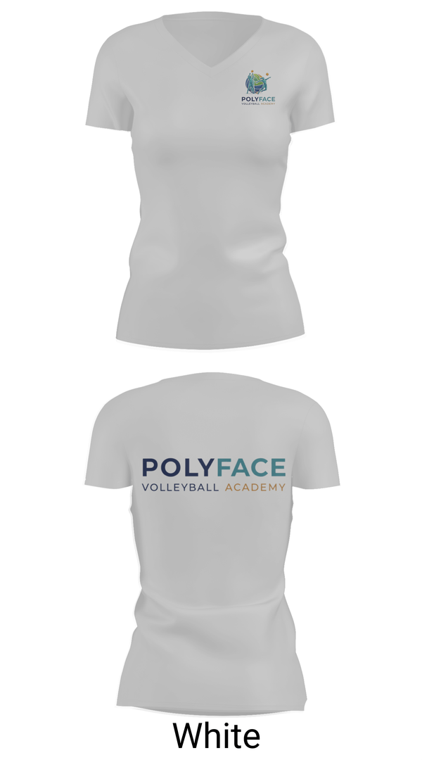 Womens Short Sleeve Vneck Shirt, PolyFace Volleyball Academy, Women's Volleyball, Teamtime, Team time, sublimation, custom sports apparel, team uniforms, spirit wear, spiritwear, sports uniforms, custom shirts, team store, custom team store, fundraiser sports, apparel fundraiser