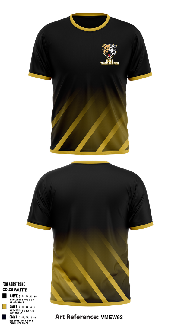 Short Sleeve Performance Shirt, Bears, Track & Field, Teamtime, Team time, sublimation, custom sports apparel, team uniforms, spirit wear, spiritwear, sports uniforms, custom shirts, team store, custom team store, fundraiser sports, apparel fundraiser
