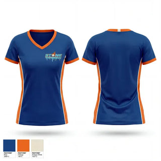 Womens Short Sleeve Vneck Shirt, Stone Baseball, Baseball, Teamtime, Team time, sublimation, custom sports apparel, team uniforms, spirit wear, spiritwear, sports uniforms, custom shirts, team store, custom team store, fundraiser sports, apparel fundraiser