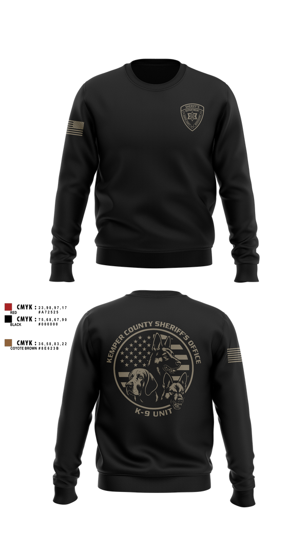 Crew Neck Sweatshirt, Kemper County Sheriff’s Office, Police, Teamtime, Team time, sublimation, custom sports apparel, team uniforms, spirit wear, spiritwear, sports uniforms, custom shirts, team store, custom team store, fundraiser sports, apparel fundraiser