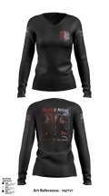 Cu blood&moon Women's Long Sleeve V-neck Shirt - 5
