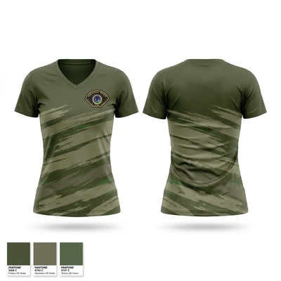 BIG COAL RIVER CRIME WATCH Women's Short Sleeve V-neck Shirt - 1