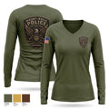 Mount Holly Police Tactical Response Team Women's Long Sleeve V-neck Shirt - 1