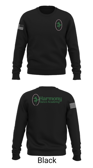 Crew Neck Sweatshirt, Harmony Dance Academy, Cheer, Teamtime, Team time, sublimation, custom sports apparel, team uniforms, spirit wear, spiritwear, sports uniforms, custom shirts, team store, custom team store, fundraiser sports, apparel fundraiser