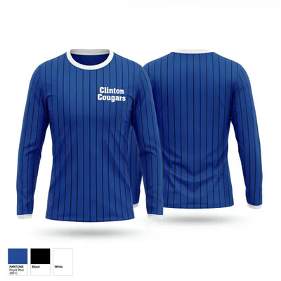 Clinton Cougars 84876273 Long Sleeve Performance Shirt 1