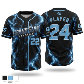 Full Button Baseball Jersey, Grand slam baseball, Baseball, Teamtime, Team time, sublimation, custom sports apparel, team uniforms, spirit wear, spiritwear, sports uniforms, custom shirts, team store, custom team store, fundraiser sports, apparel fundraiser