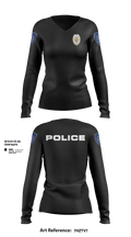 Vincennes Police Department 76255219 Women's Long Sleeve V-neck Shirt - 2
