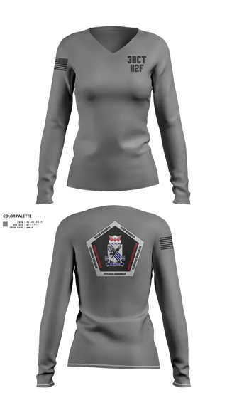Womens Long Sleeve Vneck Shirt, 3BCT H2F, Army, Teamtime, Team time, sublimation, custom sports apparel, team uniforms, spirit wear, spiritwear, sports uniforms, custom shirts, team store, custom team store, fundraiser sports, apparel fundraiser