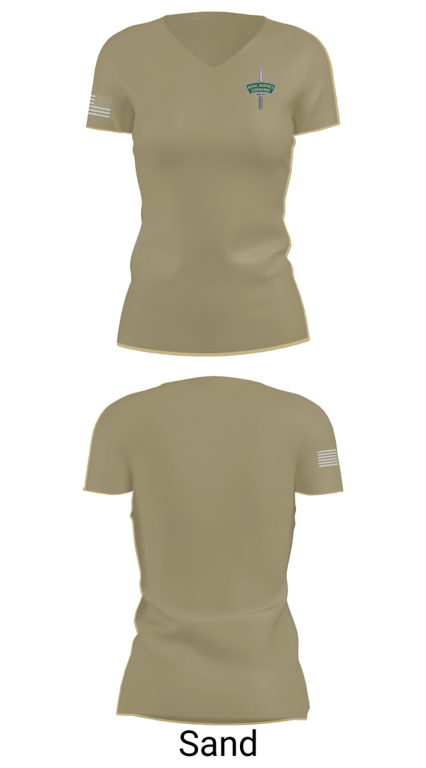 Womens Short Sleeve Vneck Shirt, 40 commando RM, Marines, Teamtime, Team time, sublimation, custom sports apparel, team uniforms, spirit wear, spiritwear, sports uniforms, custom shirts, team store, custom team store, fundraiser sports, apparel fundraiser