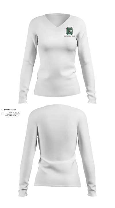 Coopersville Dance Team 93939428 Women's Long Sleeve V-neck Shirt - 23