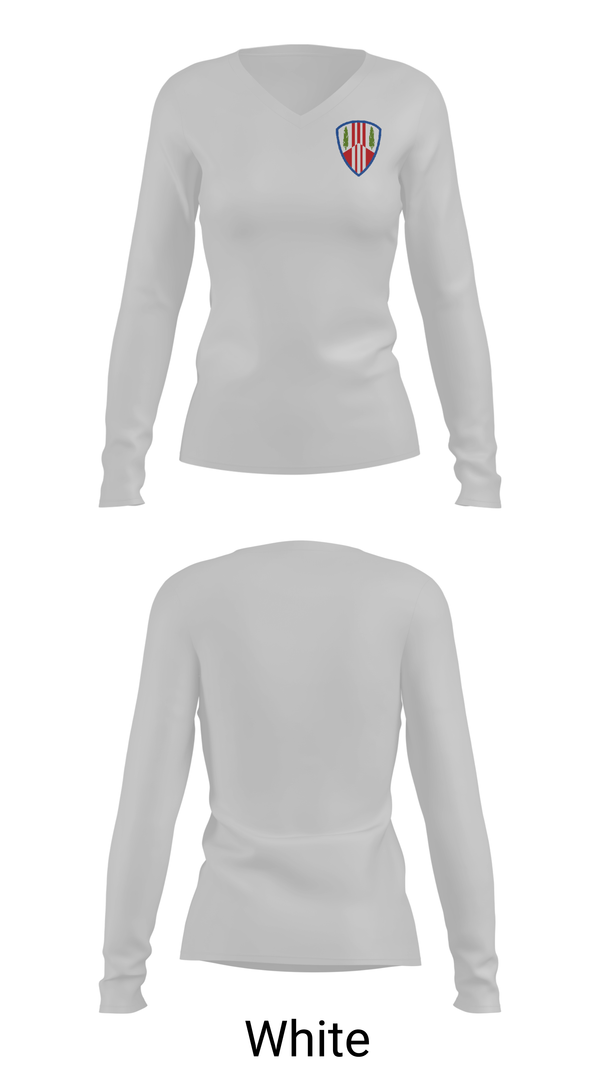 Womens Long Sleeve Vneck Shirt, 369th sustainment brigade, Army, Teamtime, Team time, sublimation, custom sports apparel, team uniforms, spirit wear, spiritwear, sports uniforms, custom shirts, team store, custom team store, fundraiser sports, apparel fundraiser