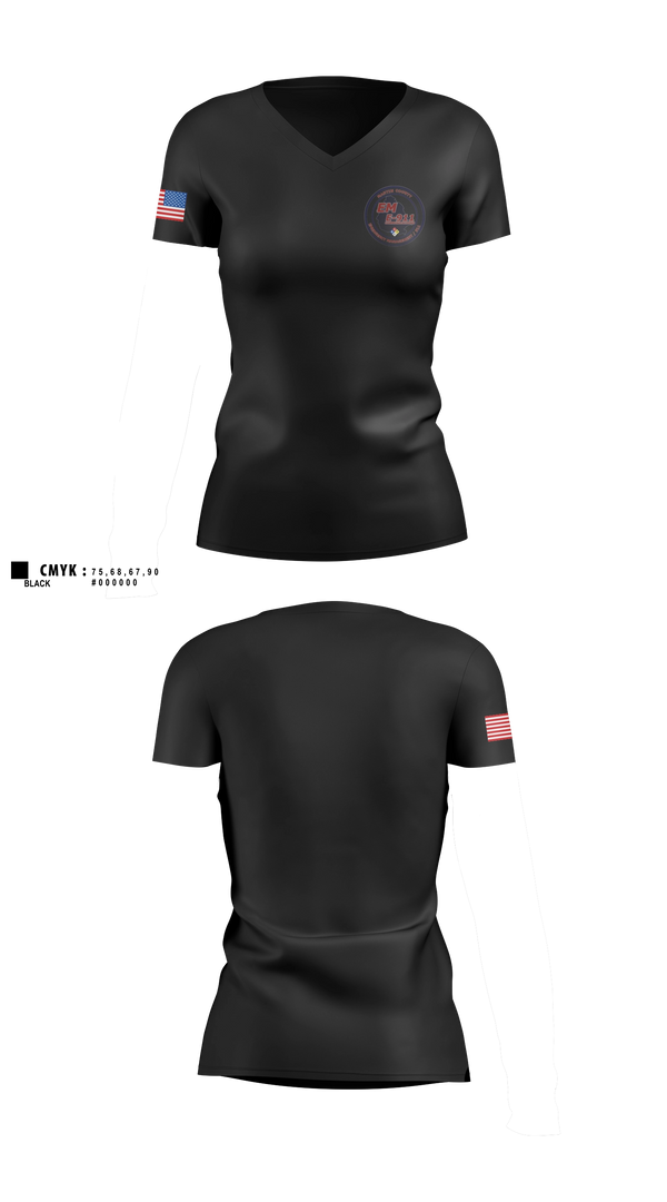 Womens Short Sleeve Vneck Shirt, Martin county EM/911, Fire Department, Teamtime, Team time, sublimation, custom sports apparel, team uniforms, spirit wear, spiritwear, sports uniforms, custom shirts, team store, custom team store, fundraiser sports, apparel fundraiser