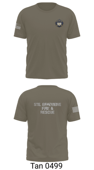 Old School Cotton Feel Shirt, Ste. Genevieve Fire Protection District, Fire Department, Teamtime, Team time, sublimation, custom sports apparel, team uniforms, spirit wear, spiritwear, sports uniforms, custom shirts, team store, custom team store, fundraiser sports, apparel fundraiser