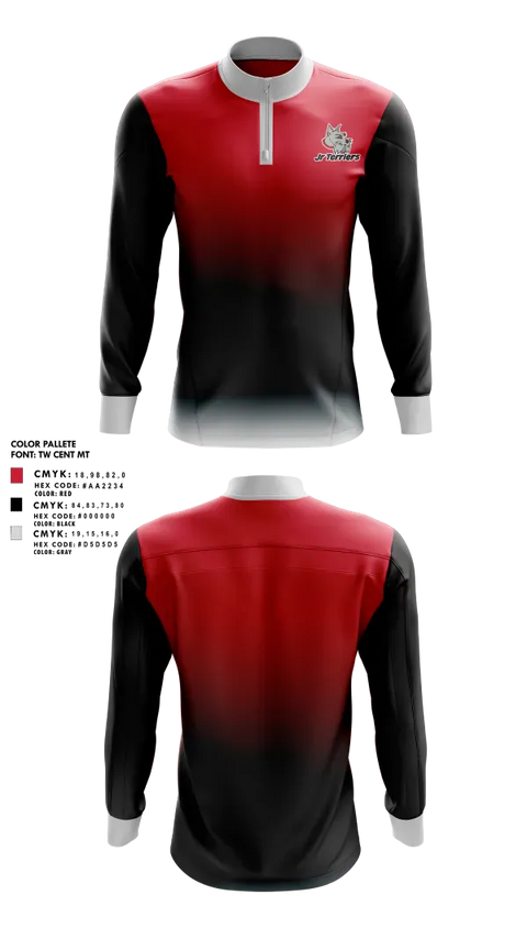 Quarter Zip Jacket, SAM Jr Terriers, Ice Hockey, Teamtime, Team time, sublimation, custom sports apparel, team uniforms, spirit wear, spiritwear, sports uniforms, custom shirts, team store, custom team store, fundraiser sports, apparel fundraiser