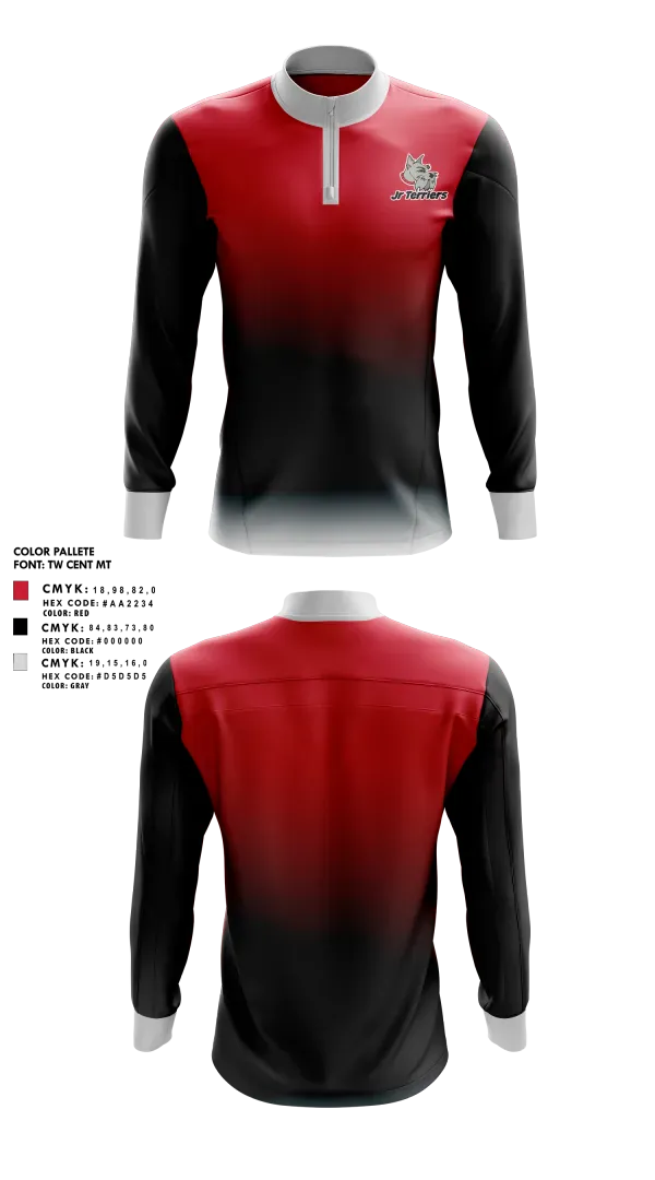 Quarter Zip Jacket, SAM Jr Terriers, Ice Hockey, Teamtime, Team time, sublimation, custom sports apparel, team uniforms, spirit wear, spiritwear, sports uniforms, custom shirts, team store, custom team store, fundraiser sports, apparel fundraiser