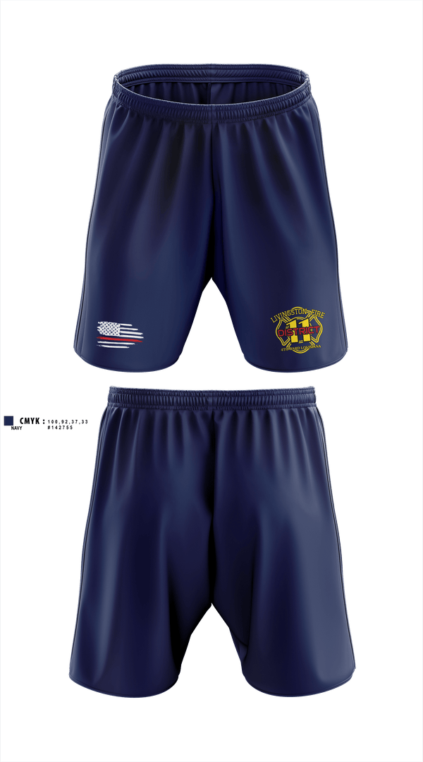 Athletic Shorts With Pockets, Livingston parish fire district 11, Fire Department, Teamtime, Team time, sublimation, custom sports apparel, team uniforms, spirit wear, spiritwear, sports uniforms, custom shirts, team store, custom team store, fundraiser sports, apparel fundraiser