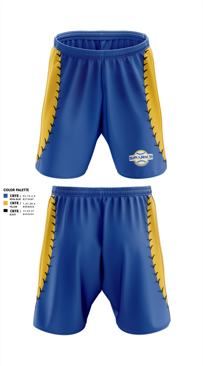 Santa Clara PAL Sparks Athletic Shorts With Pockets - 2